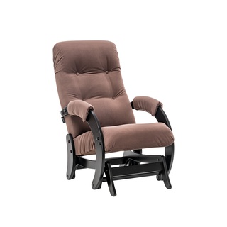 Кресло-глайдер Модель 68, велюр коричневый Maxx 235/венге