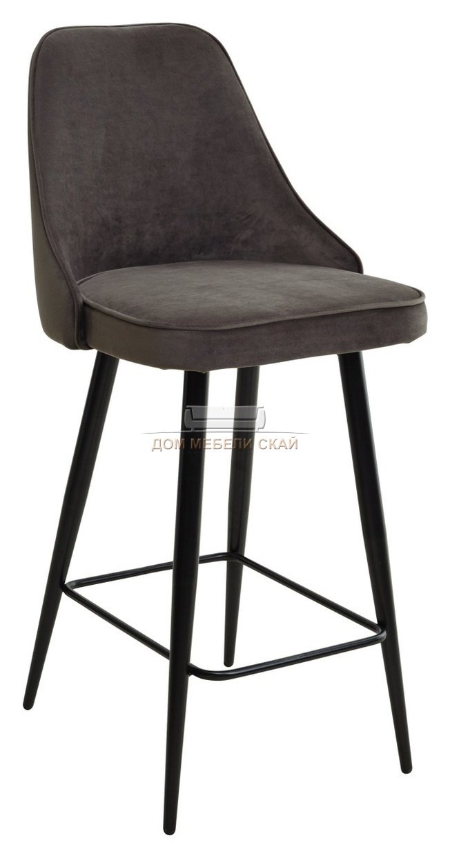 Полубарный стул NEPAL-PB, h68cm велюровый графитового цвета