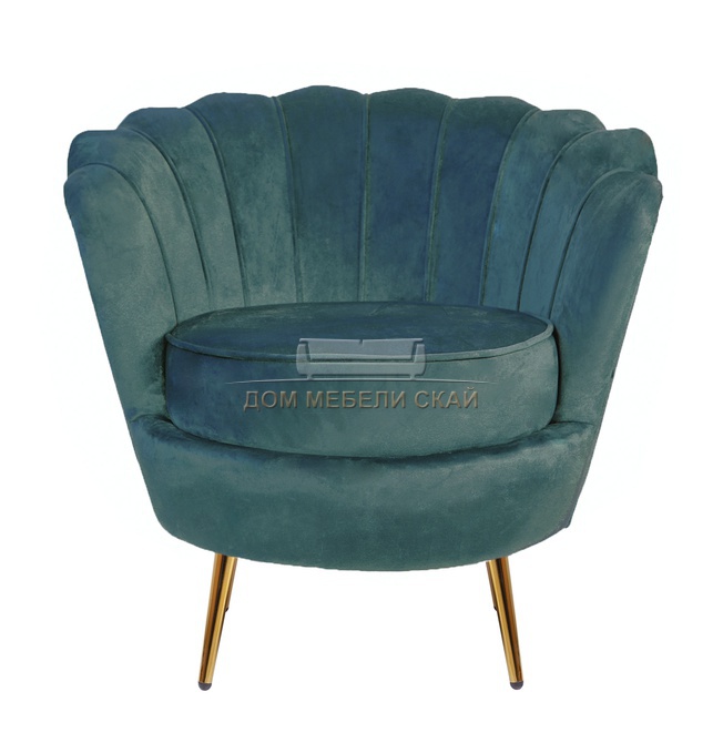 Кресло Pearl, велюр сине-зеленый marine