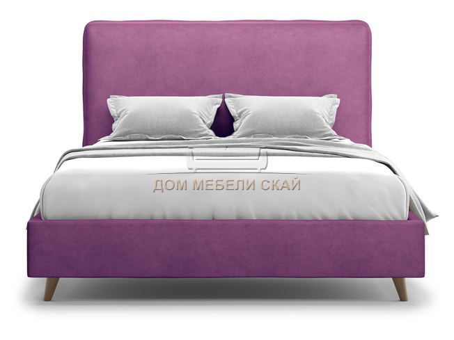Кровать двуспальная 180x200 Brachano Lux, фиолетовый велюр velutto 15