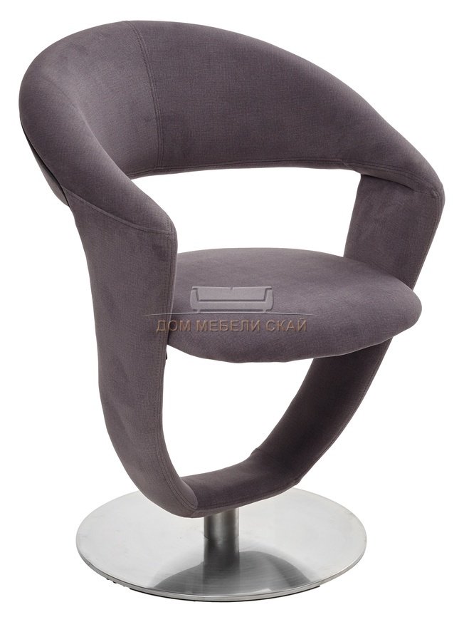 Стул VIOLA, grey fabric велюровый серого цвета