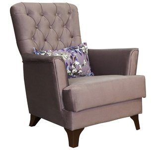 Кресло для отдыха Ирис, серо-розовое ТК 961