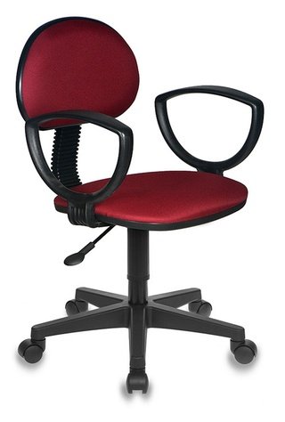 Кресло офисное CH-213AXN, бордовая ткань