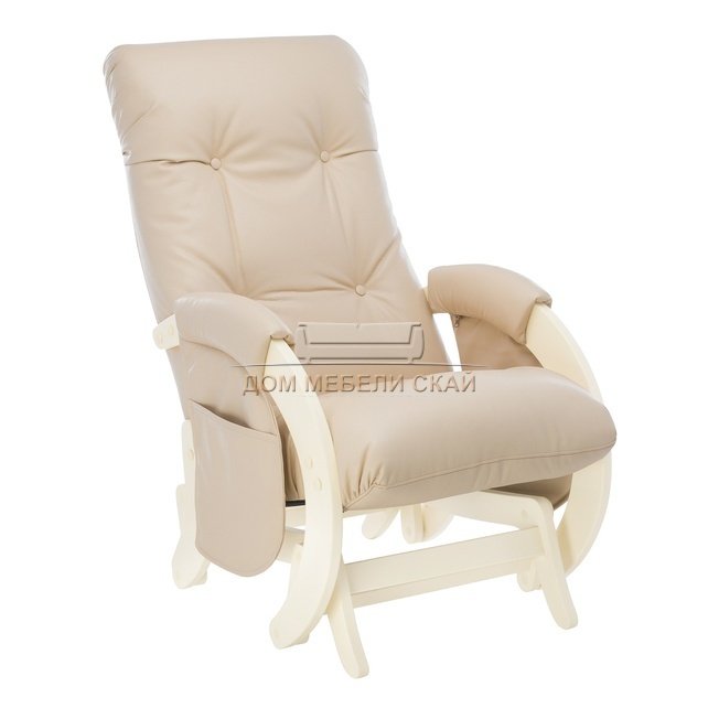Кресло для кормления Milli Smile с карманами, дуб шампань/polaris beige