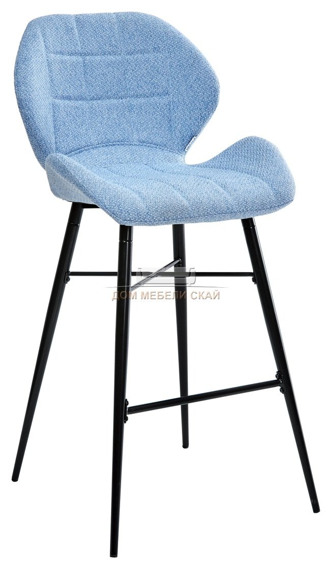 Барный стул MARCEL, рогожка небесно-голубого цвета