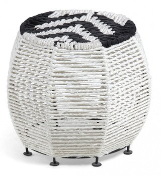 Пуф Iliam, веревка черный/белый