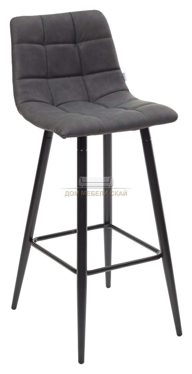 Барный стул SPICE, экокожа темно-серого цвета