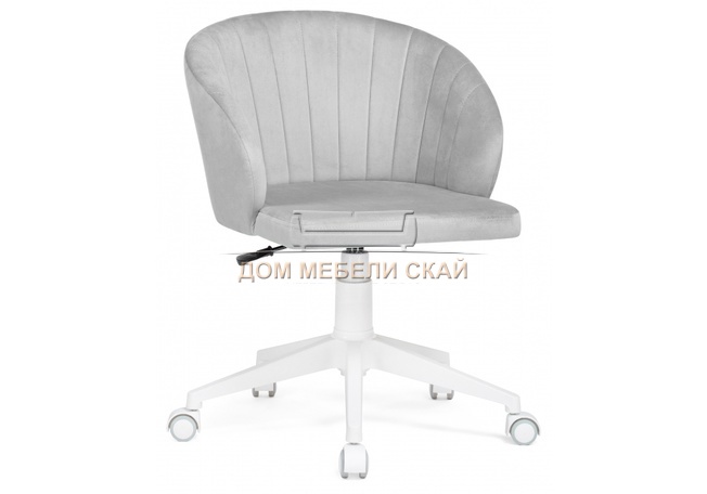 Компьютерное кресло Пард, велюр серебристо-серый confetti silver/белый