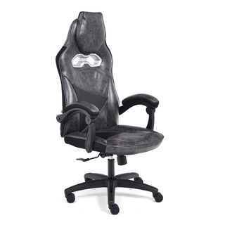 Кресло офисное ARENA, серая экокожа 2 tone/карбон черный