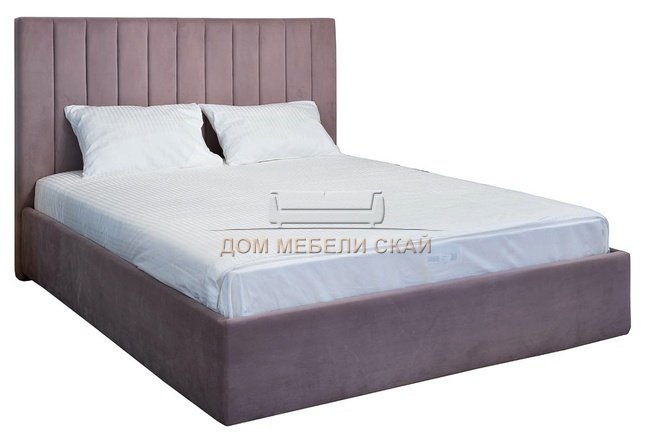 Кровать Andrea двуспальная с подъемным механизмом сиреневая ANDREA1К-160M-Vel11
