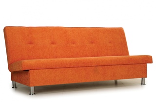 Диван-кровать Бомонд, оранжевый велюр