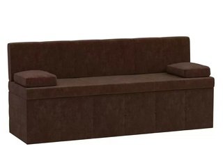 Кухонный диван со спальным местом Лео, коричневый/микровельвет