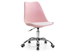 Компьютерное кресло Kolin, экокожа белая white/ розовый pink