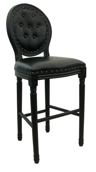 Барный стул Filon, button black экокожа черного цвета