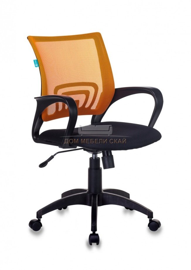 Кресло офисное CH-695N, черная ткань/оранжевая сетка