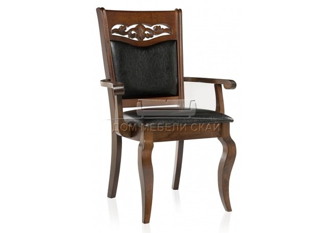 Кресло Drage, cappuccino экокожа черного цвета