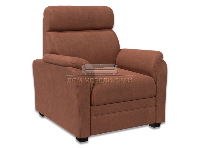 Кресло Омега, коричневый велюр