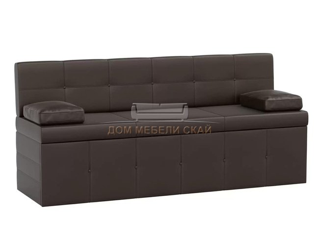 Кухонный диван со спальным местом Лео, коричневый/экокожа