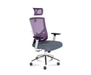 Офисное кресло Гарда белый, серое/фиолетовое