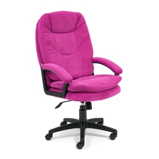 Кресло офисное Комфорт Comfort LT, флок фиолетового цвета 138