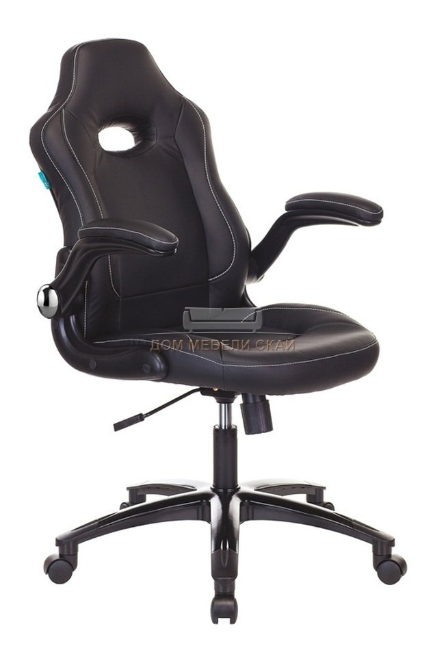 Кресло игровое VIKING-1N, черная экокожа