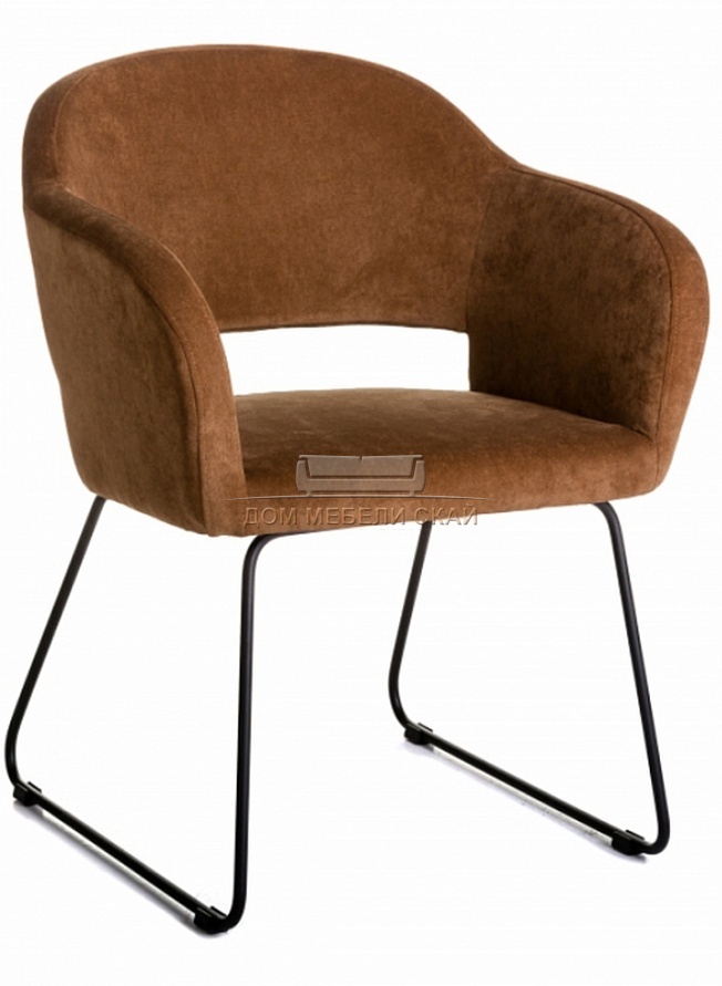Стул-кресло Oscar, микровельвет коричневого цвета/линк