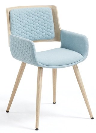 Стул-кресло Andre, рогожка голубого цвета