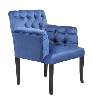 Кресло Zander, велюр синий deep blue
