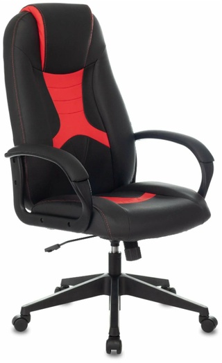 Кресло игровое TopChairs ST-CYBER 8, черно-красное/экокожа