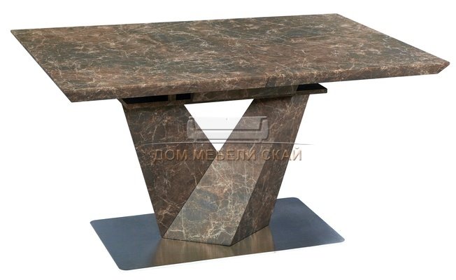 Стол обеденный раздвижной EMPIRE N 140, коричневый камень