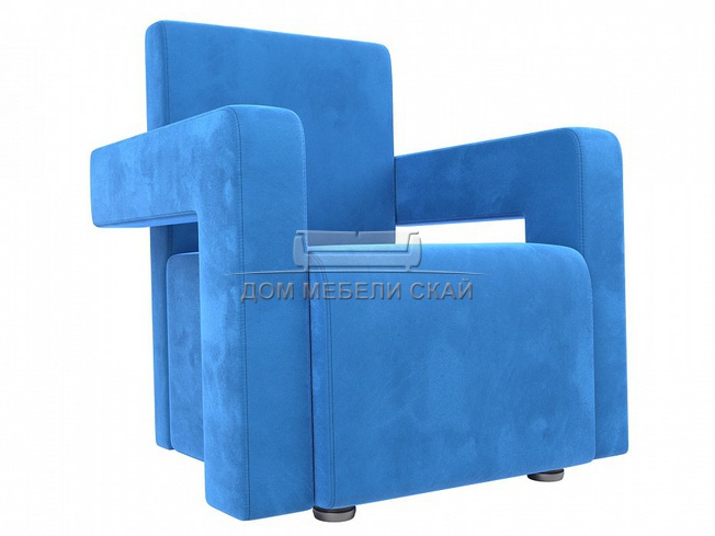 Кресло Рамос, голубой велюр