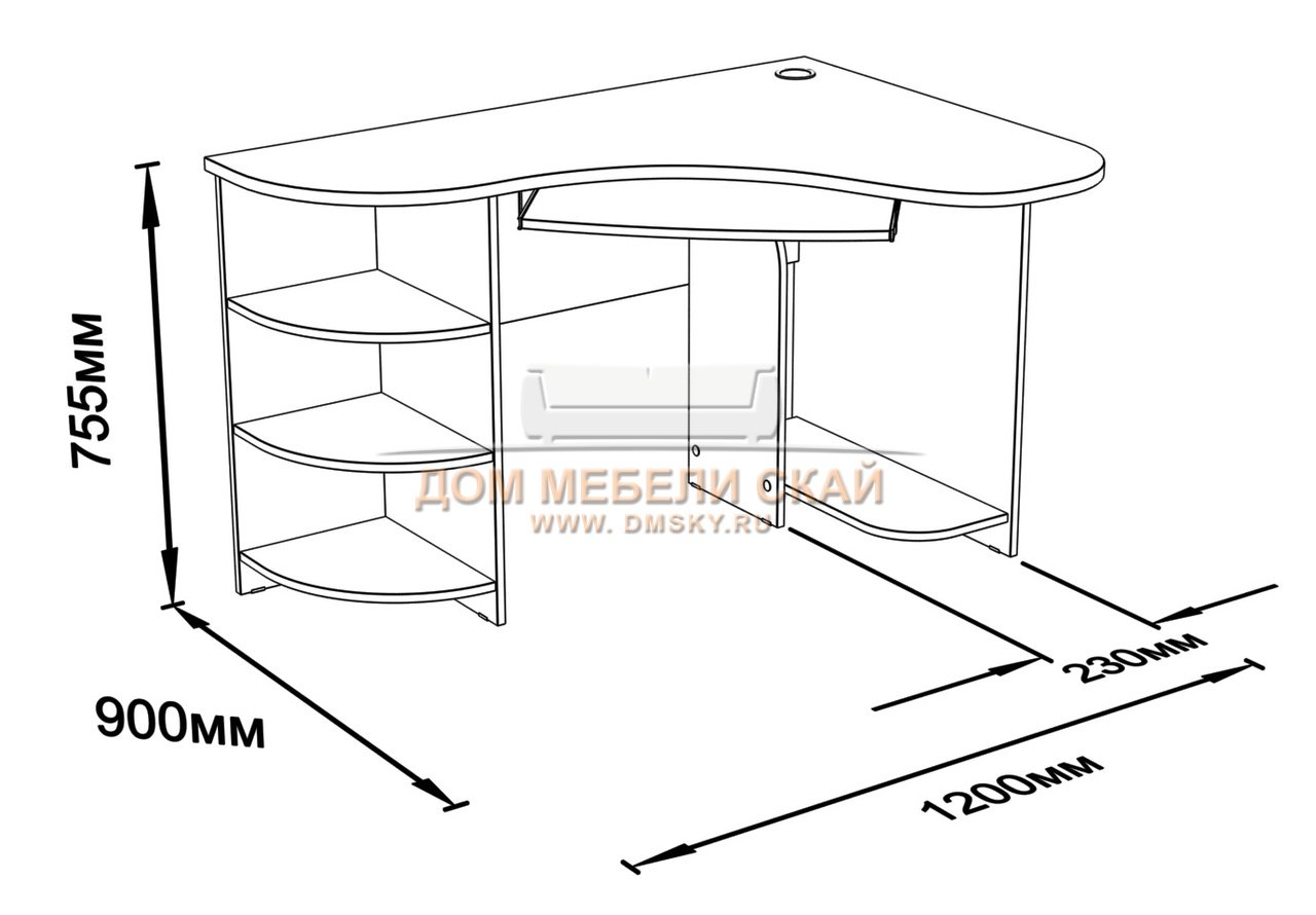 размеры углового письменного стола для школьника