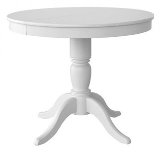 Стол обеденный круглый раздвижной Фламинго 1, белый