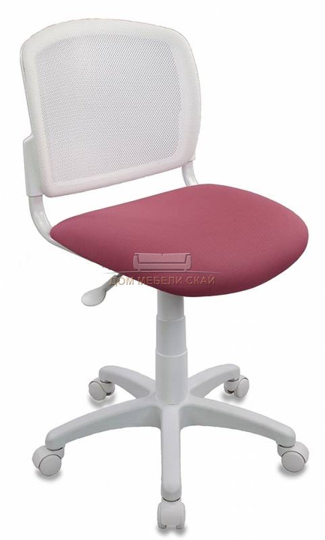 Кресло детское CH-W296NX, розовая ткань/белая сетка