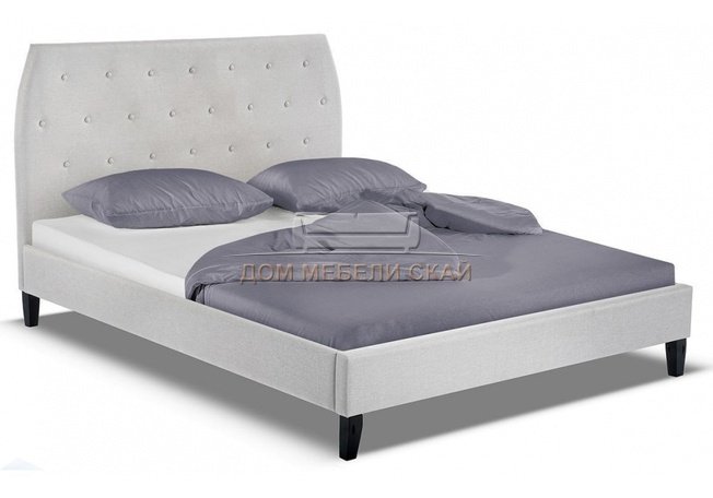 Кровать двуспальная Poli 160х200, silver