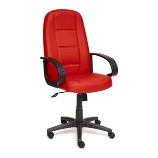 Кресло офисное CH747, красная экокожа