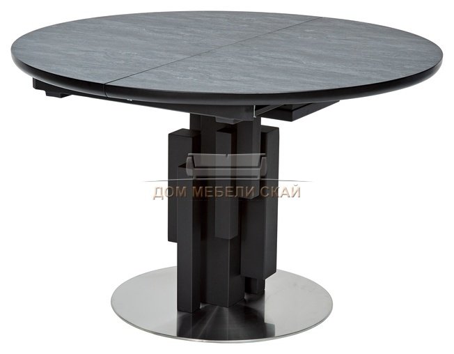 Стол обеденный раздвижной OAKLAND, темно-серый/керамика