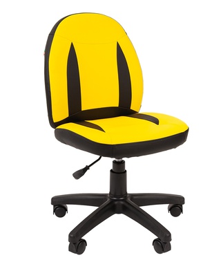 Кресло детское  Chairman Kids 122 экопремиум, желто-черный