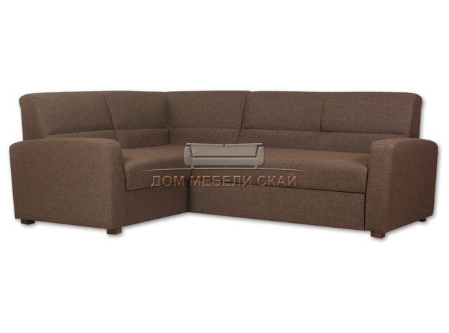 Угловой диван Виктория 3-1, коричневая рогожка