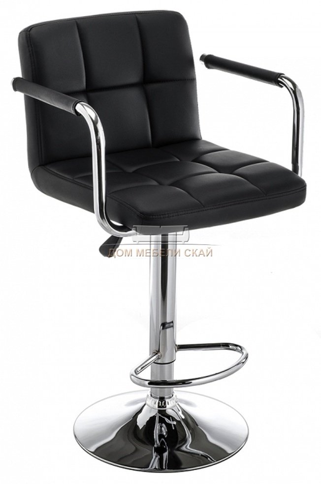 Барный стул Turit, экокожа черного цвета