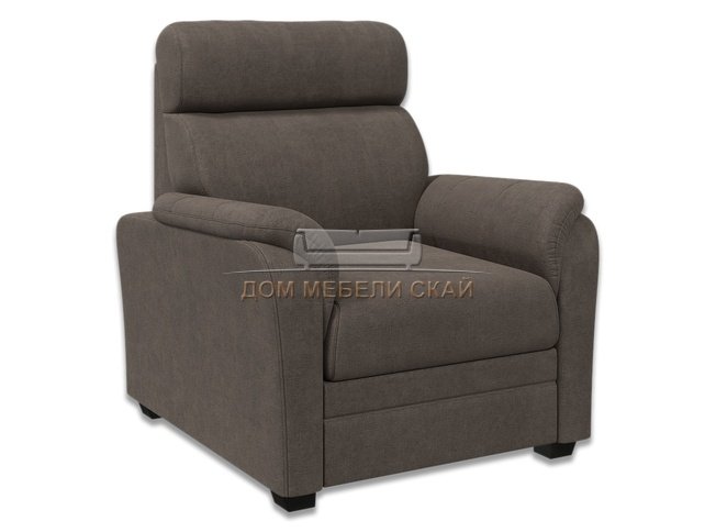 Кресло Омега, серо-коричневый велюр