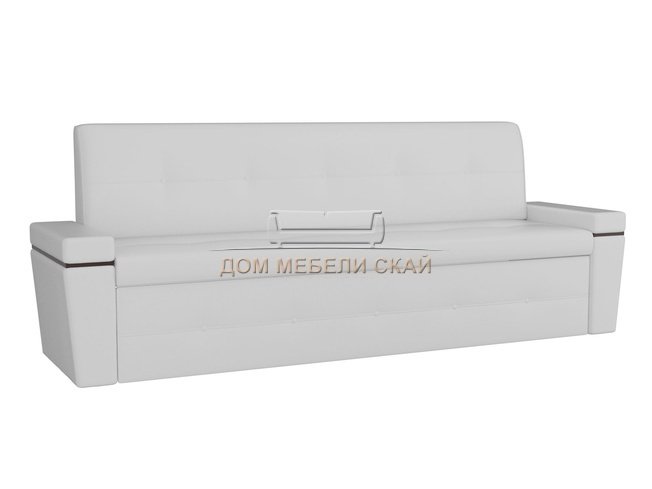Кухонный диван со спальным местом Деметра, белый/экокожа