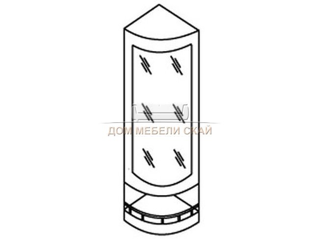 В45 Шкаф торцевой гнутый 320 мм