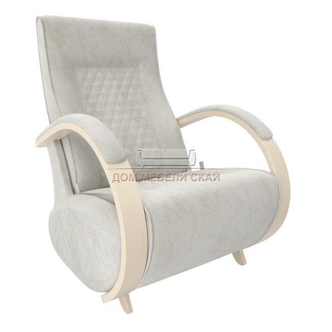 Кресло-глайдер Модель Balance 3 с накладками, дуб шампань/verona light grey