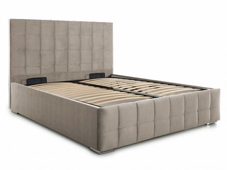 Кровать двуспальная 180х200 Пассаж 2 с ПМ, коричнево-бежевый