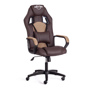 Кресло офисное Драйвер Driver, экокожа коричневая 36-36/бронзовая сетка TW-21