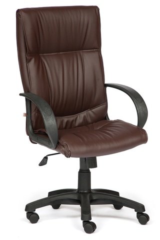 Кресло офисное Давос Davos, коричневая экокожа