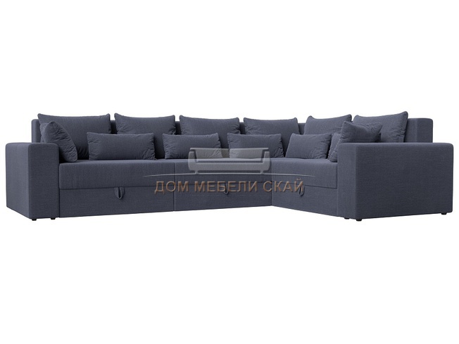 Угловой диван-кровать правый Майами Long, серый/рогожка