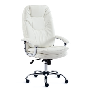 Офисное кресло Softy Lux, белая экокожа