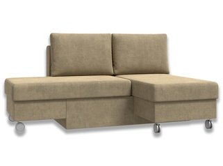 Угловой диван-кровать Лира трансформер, бежевый велюр